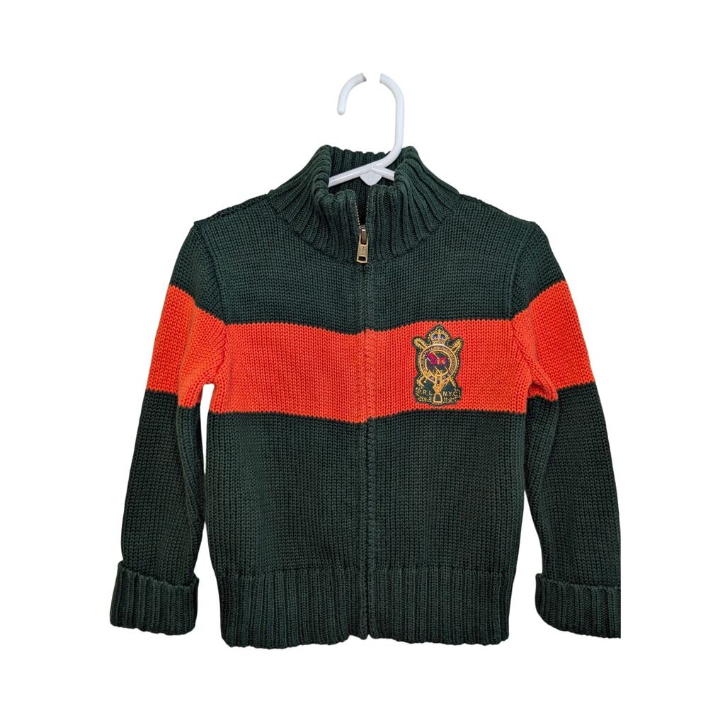 Polo Ralph Lauren Boys Sweaters, Full Zip Mockneck Cardigan, Sz 24mos
